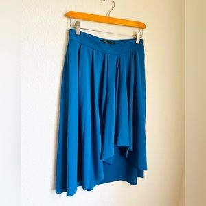 ZARA BASIC blue pleats skirt
